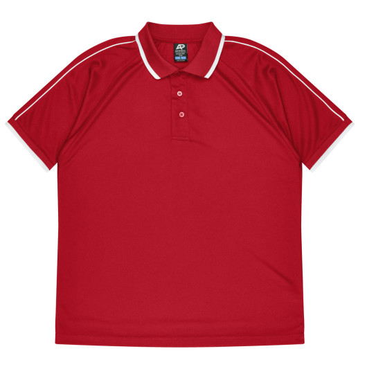 Bulimba Mens Polos Red White
